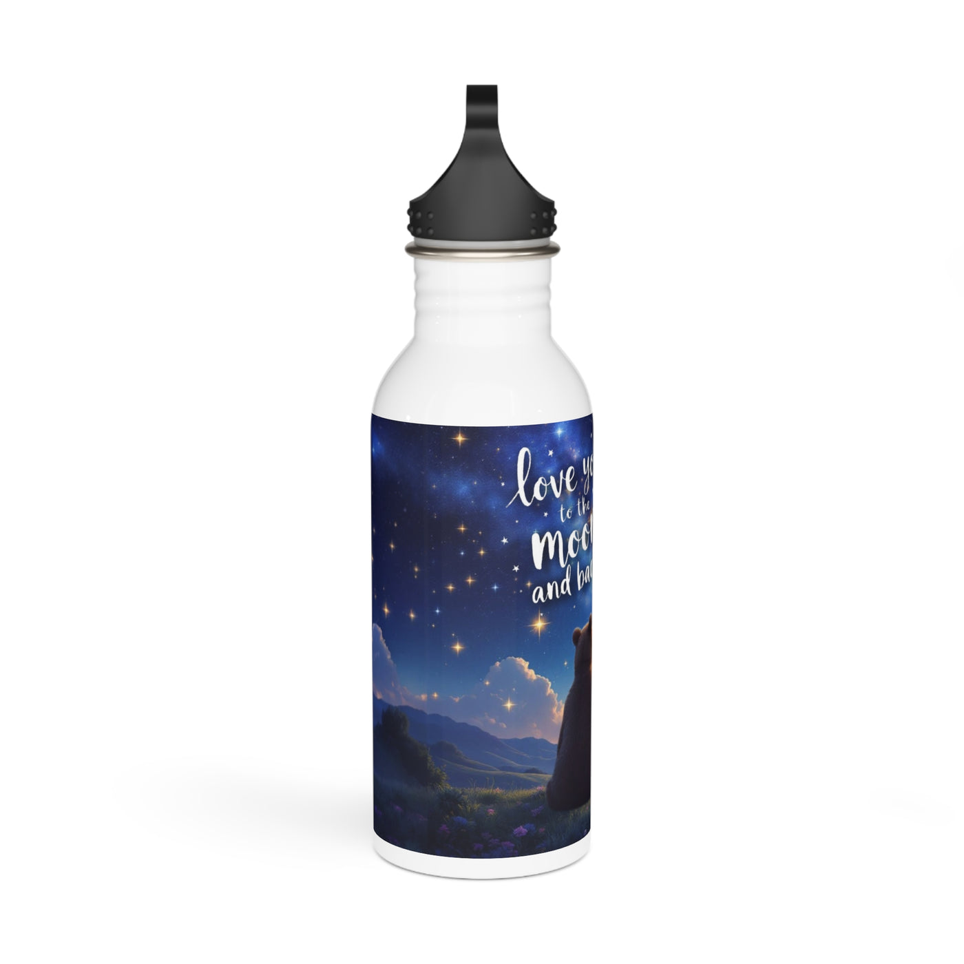 Stainless Steel Water Bottle, Love You to the Moon and Back Design