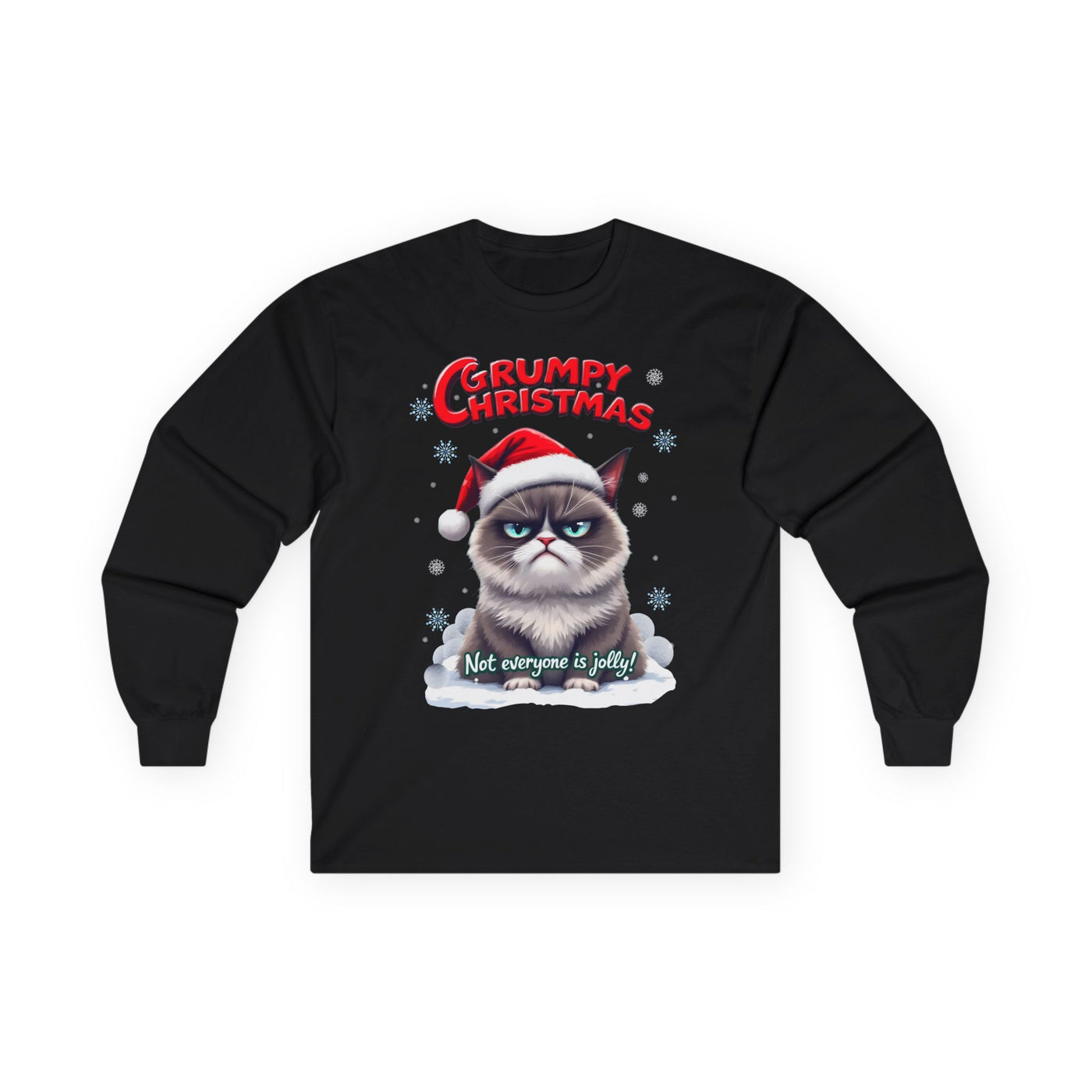 Grumpy Cat's Christmas Unisex Long Sleeve Tee.