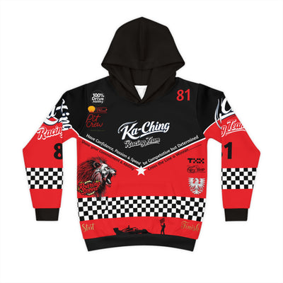 Ka-Ching Racing Kids unisex Motorsport Fans Red Hoodie