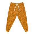 Black orange Track Camo unisex Joggers, Casual Lounge