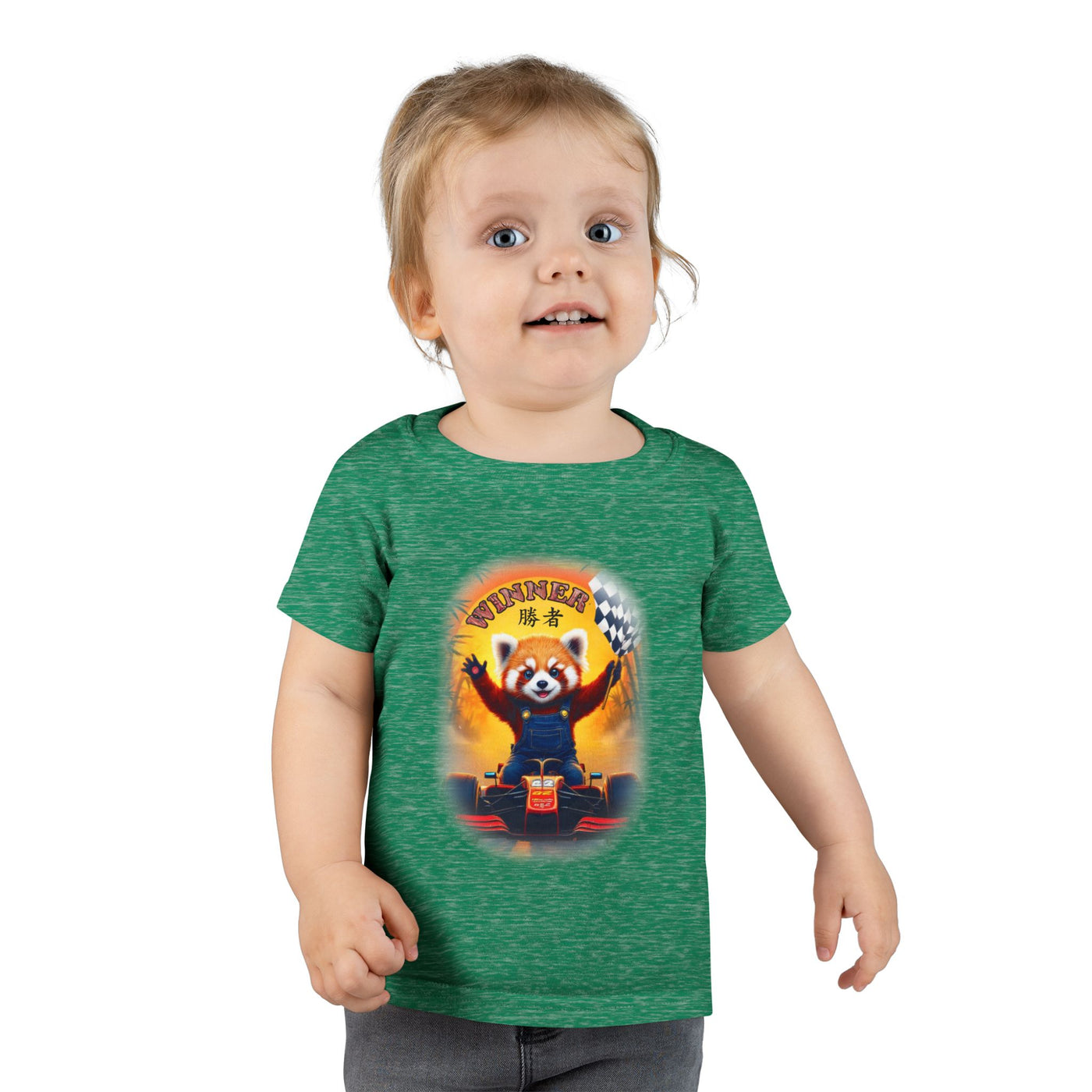 Playful red Panda Driving Toddler T-Shirt | Cute Kids Graphic Tee for Fun Adventures