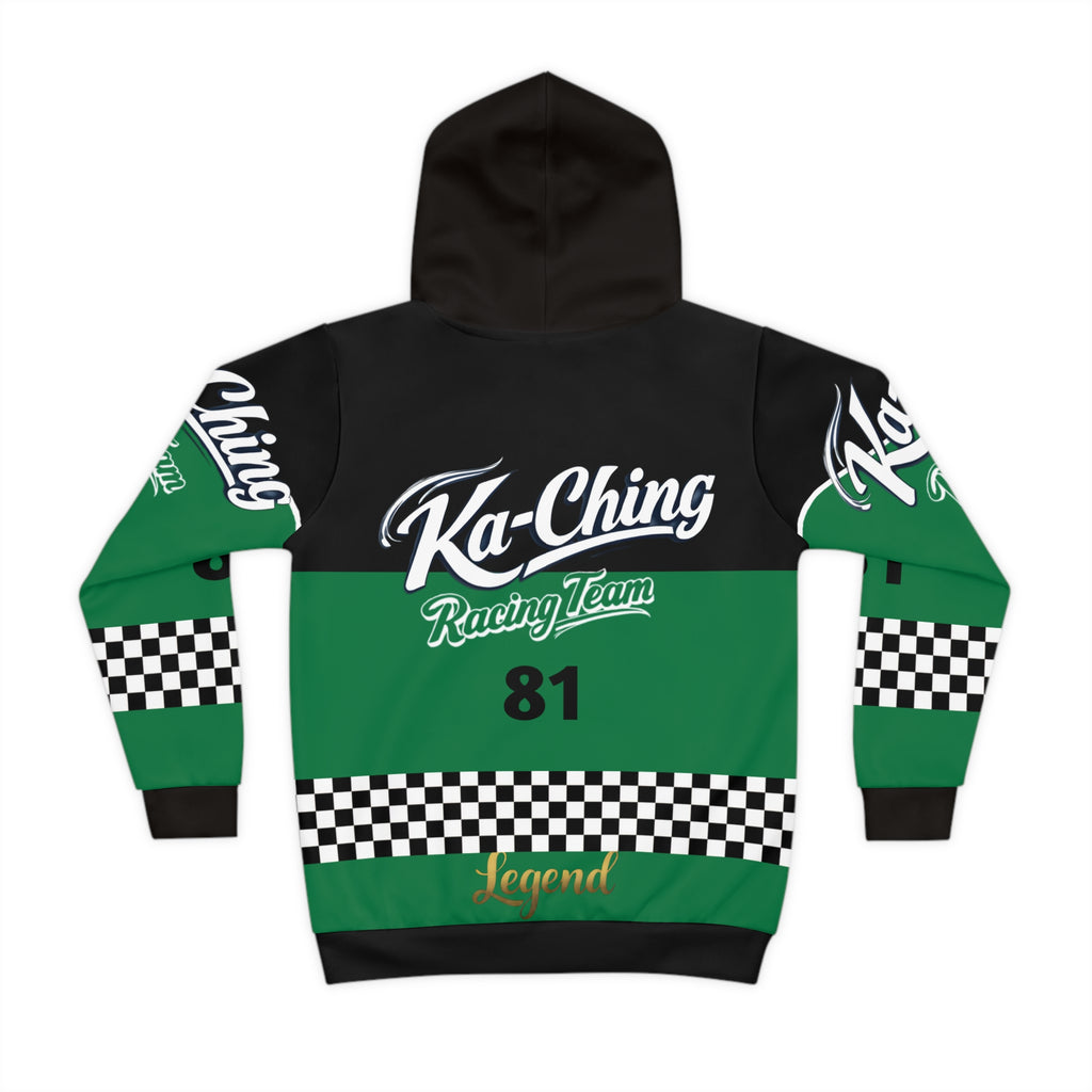 Ka-Ching Racing Kids unisex Motorsport Fans Green Hoodie