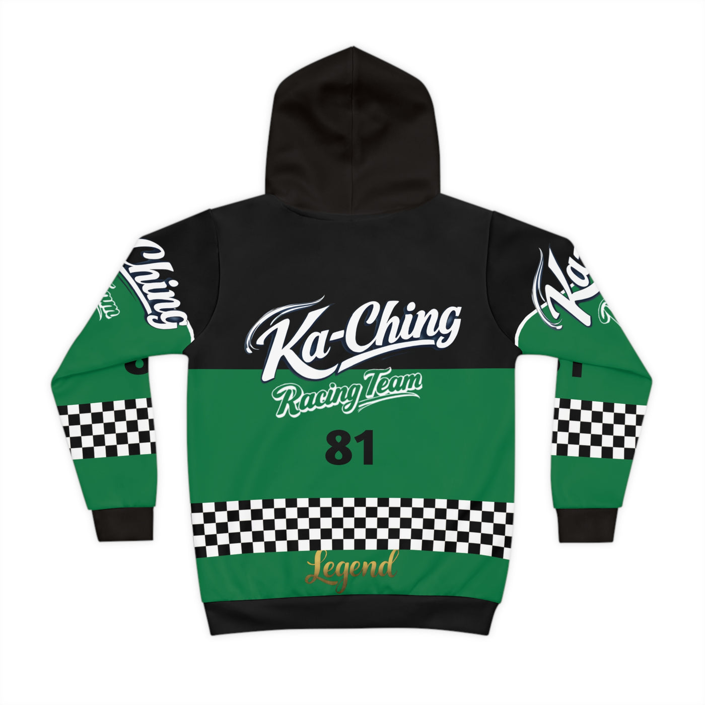 Ka-Ching Racing Kids unisex Motorsport Fans Green Hoodie