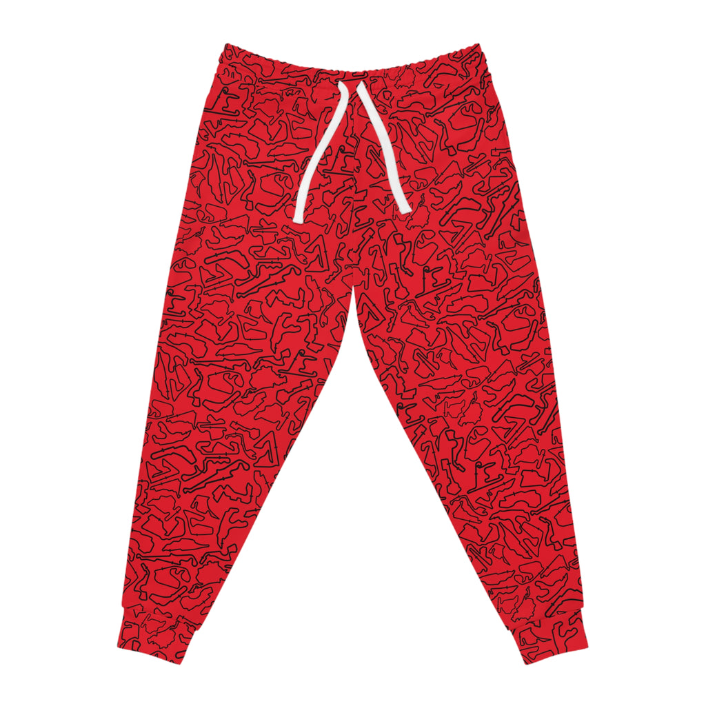 Black Red Track Camo unisex Joggers, Casual Lounge