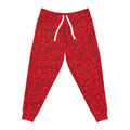 Black Red Track Camo unisex Joggers, Casual Lounge