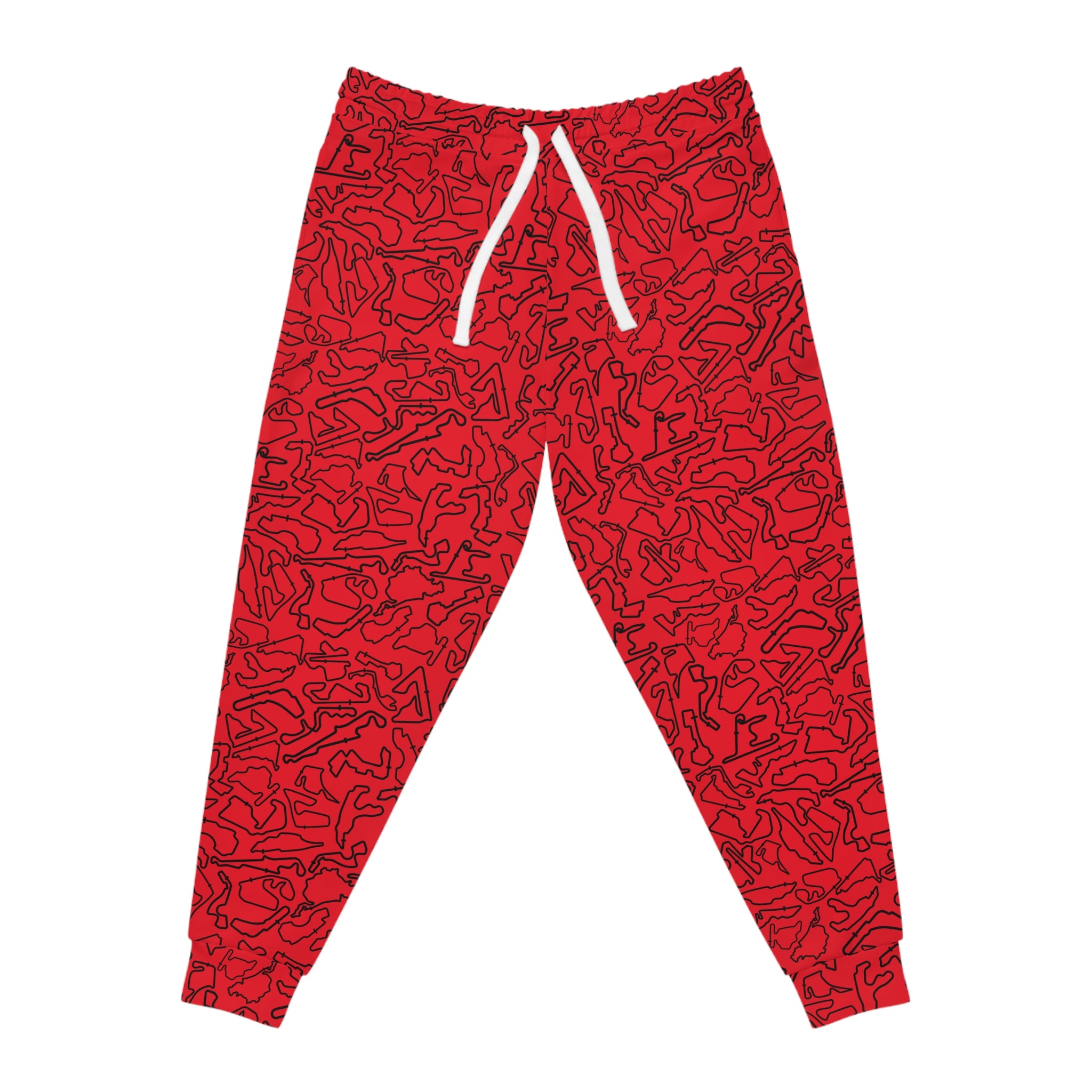 Black Red Track Camo unisex Joggers, Casual Lounge