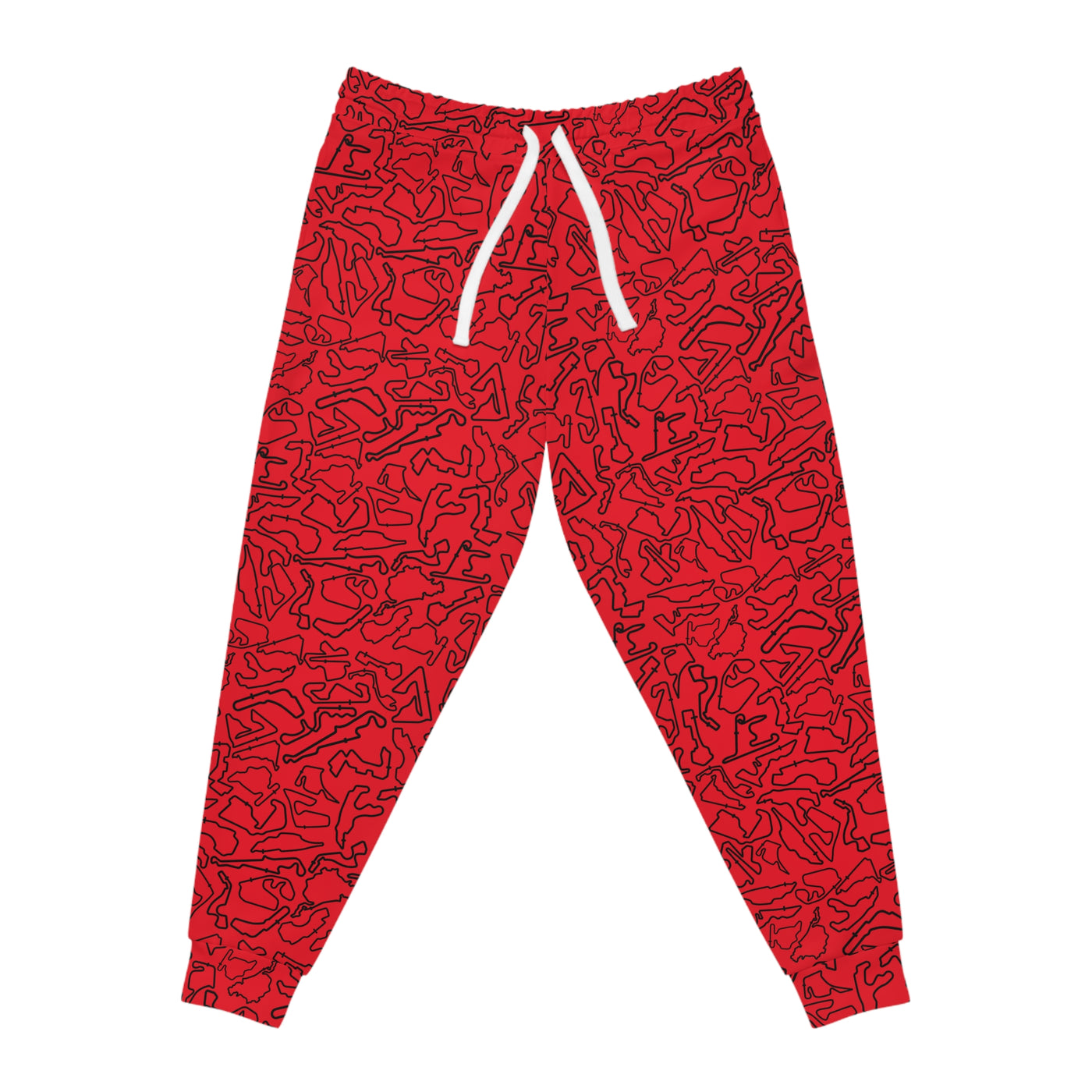 Black Red Track Camo unisex Joggers, Casual Lounge