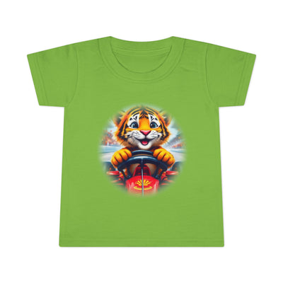 Playful Tiger Driving Toddler T-Shirt | Cute Kids Graphic Tee for Fun Adventures