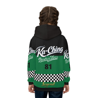 Ka-Ching Racing Kids unisex Motorsport Fans Green Hoodie