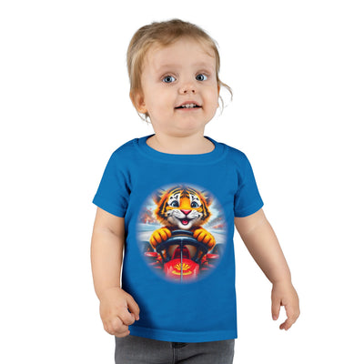 Playful Tiger Driving Toddler T-Shirt | Cute Kids Graphic Tee for Fun Adventures