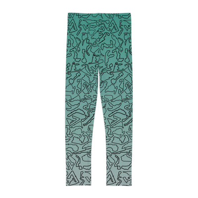 Track print tealto silverkids Leggings, Activewear, Fashionable