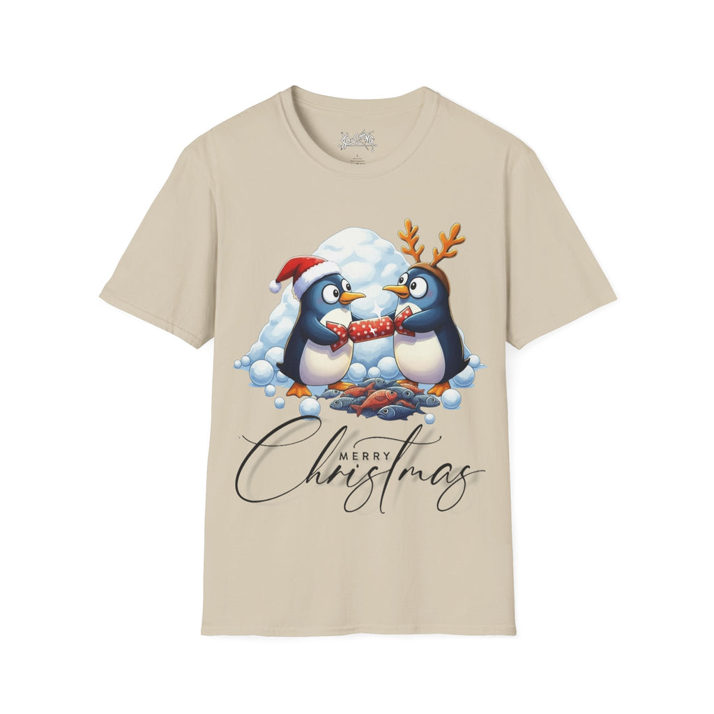 Christmas Penguins cracker Graphic Tee