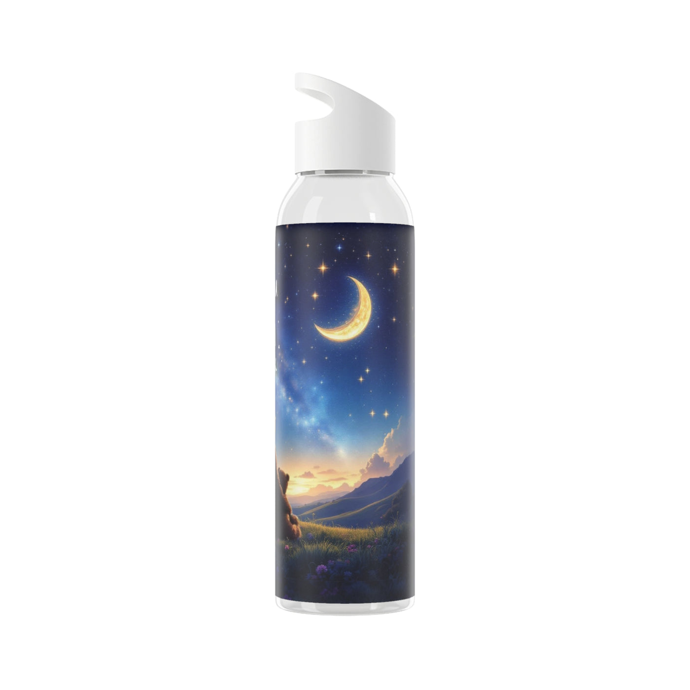 Love you to the moon and back brown bears water bottle