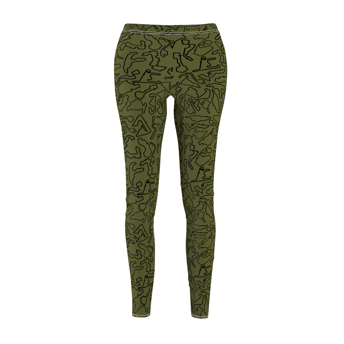Black teal silver Track Casual Leggings