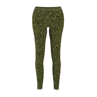 Black teal silver Track Casual Leggings