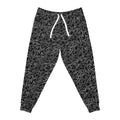 White black Track Camo unisex Joggers, Casual Lounge