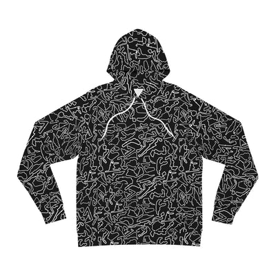 White Black Track Camo print unisex Graphic Hoodie, Unique Streetwear Pullover, Cozy Lounge Wear