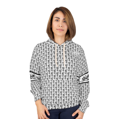 Ka-Ching Graffiti White Hoodie - Unisex Pullover, Streetwear Fashion, Casualwear, Unique Graphic Sweatshirt, Gift for Creative Souls