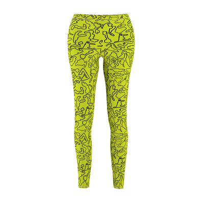 Track Yellow Casual Leggings
