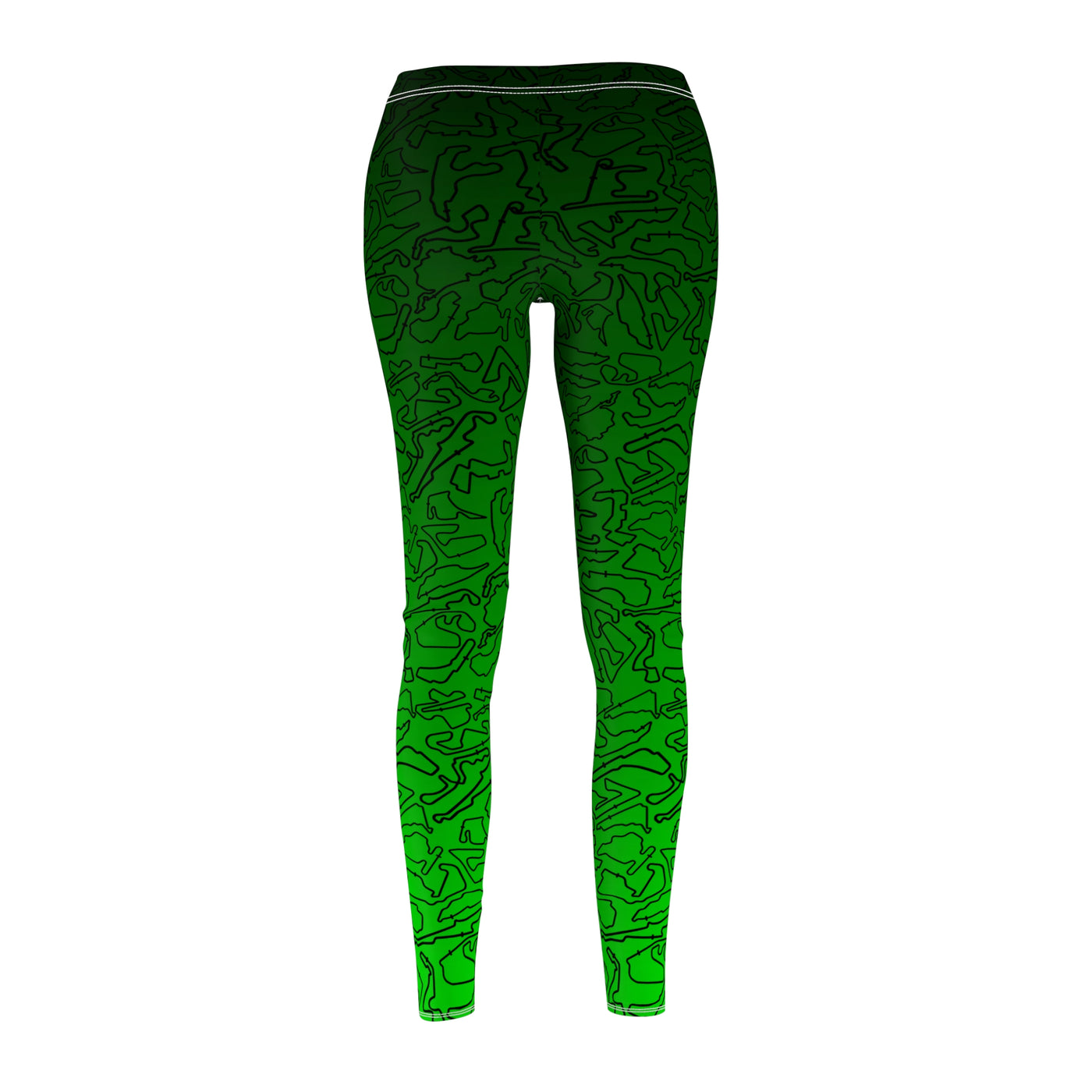 Black dark to light green Track Casual Leggings