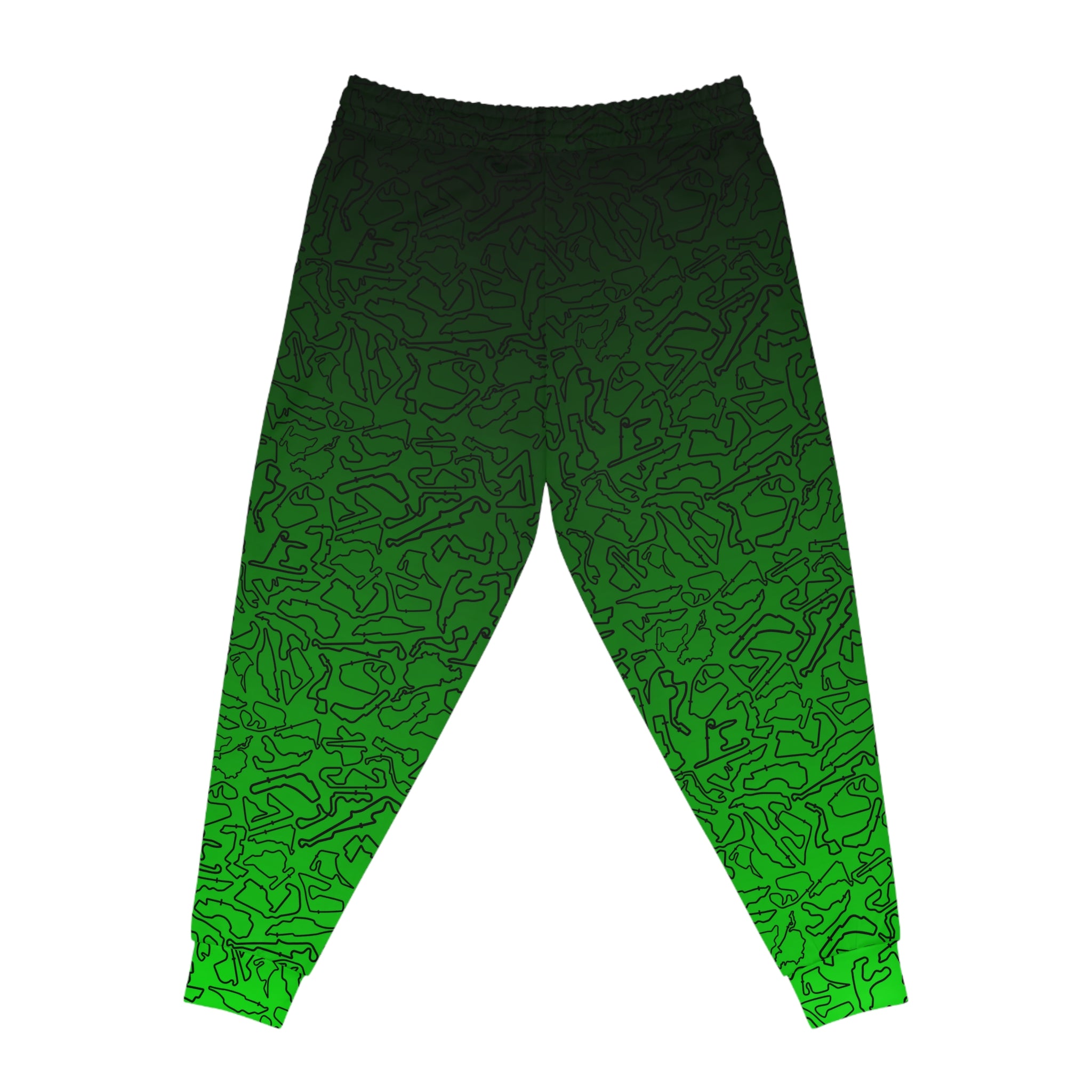 Black dark to light Green Track Camo unisex Joggers, Casual Lounge
