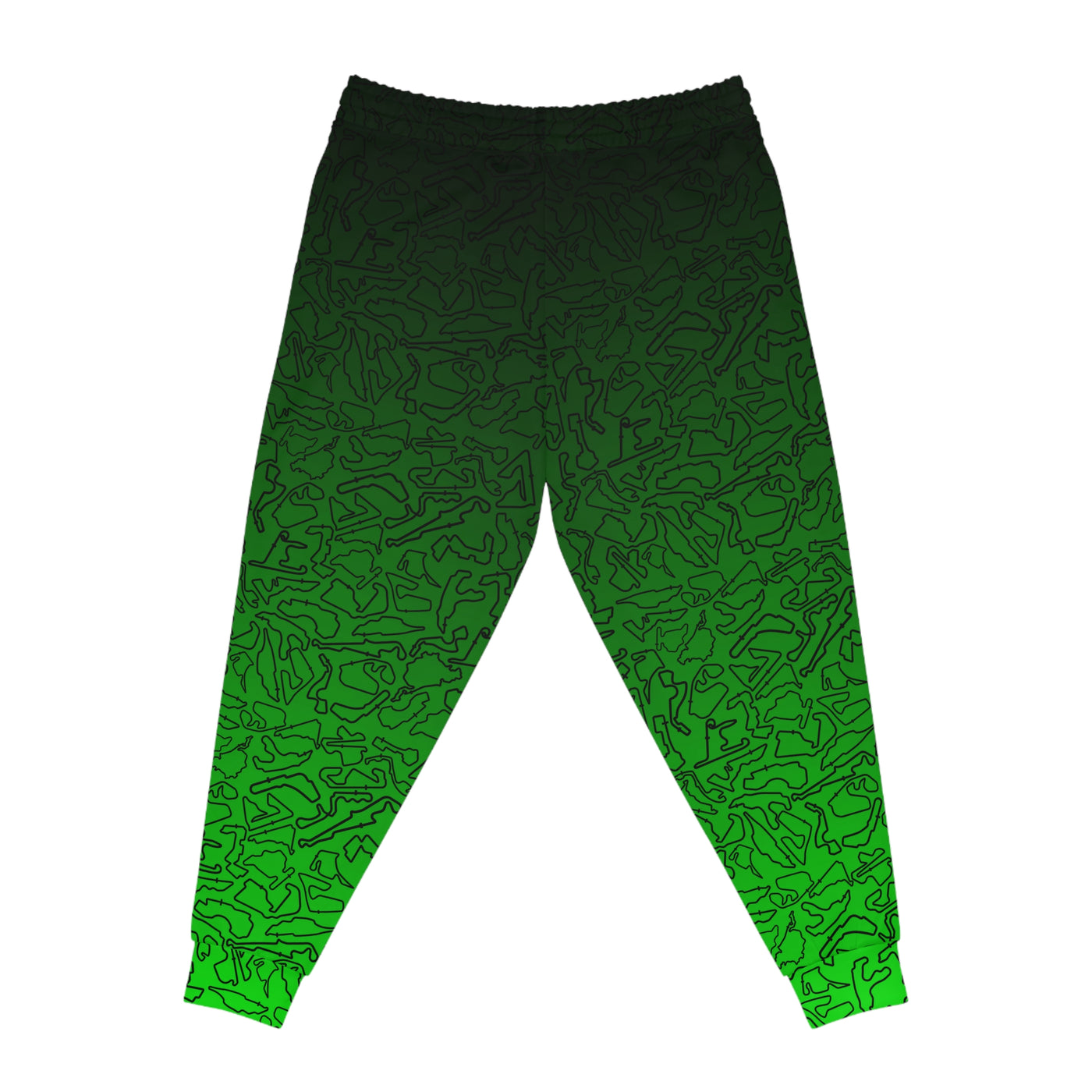 Black dark to light Green Track Camo unisex Joggers, Casual Lounge
