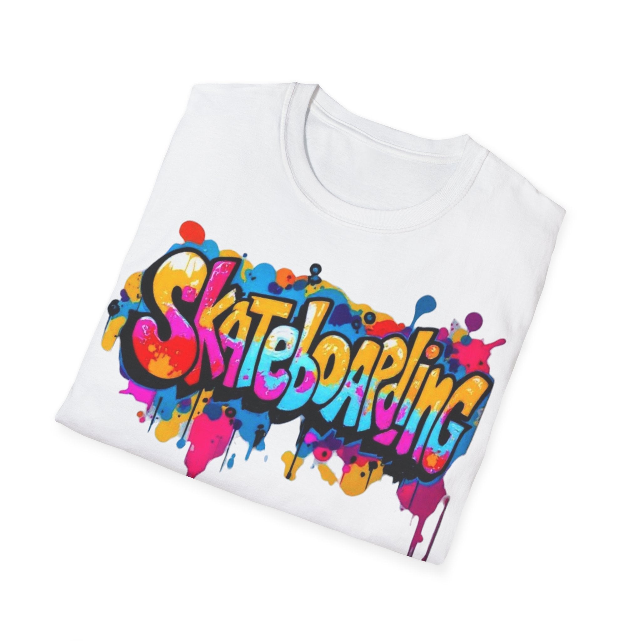 Colorful Skateboarding Graphic Tee