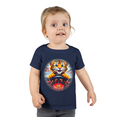 Playful Tiger Driving Toddler T-Shirt | Cute Kids Graphic Tee for Fun Adventures