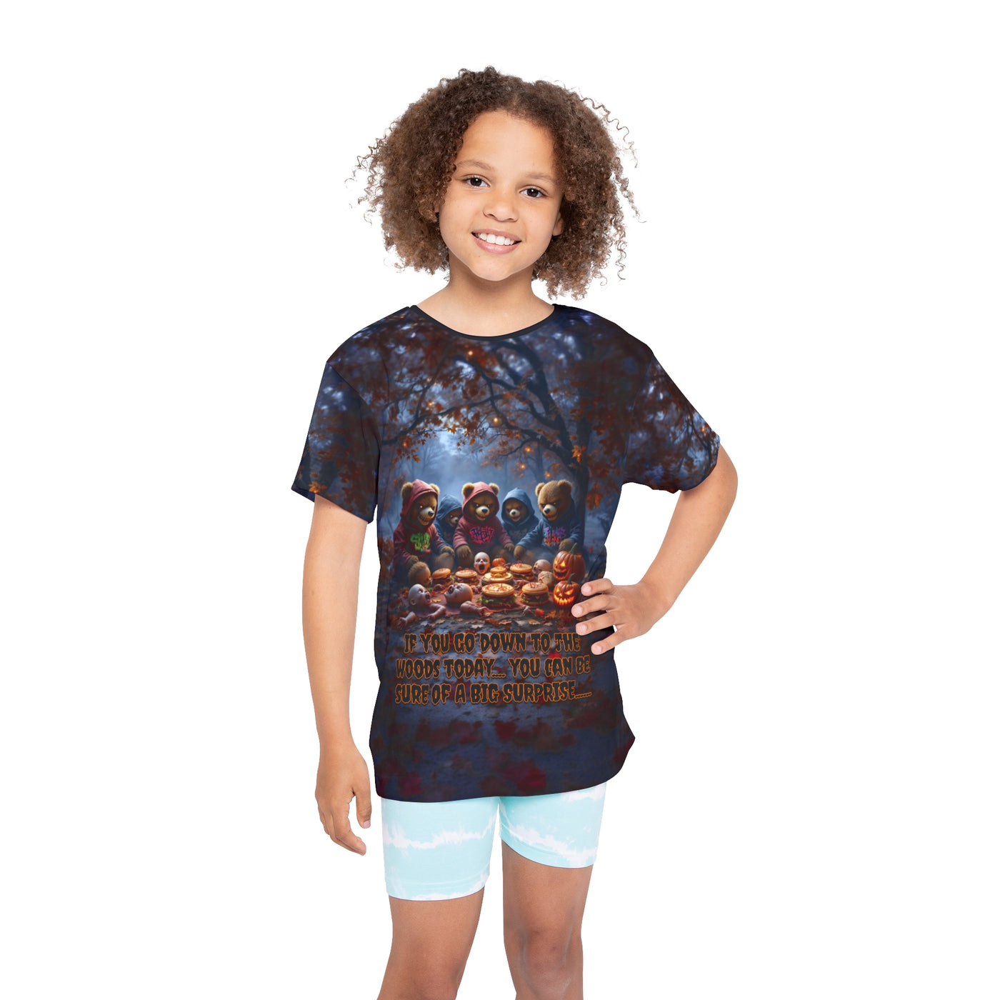 if you go down to the woods today unisex kids Tee