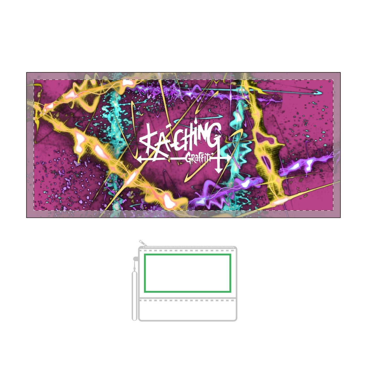 Color-Changing Ka-Ching pencil case, Neon Style  05