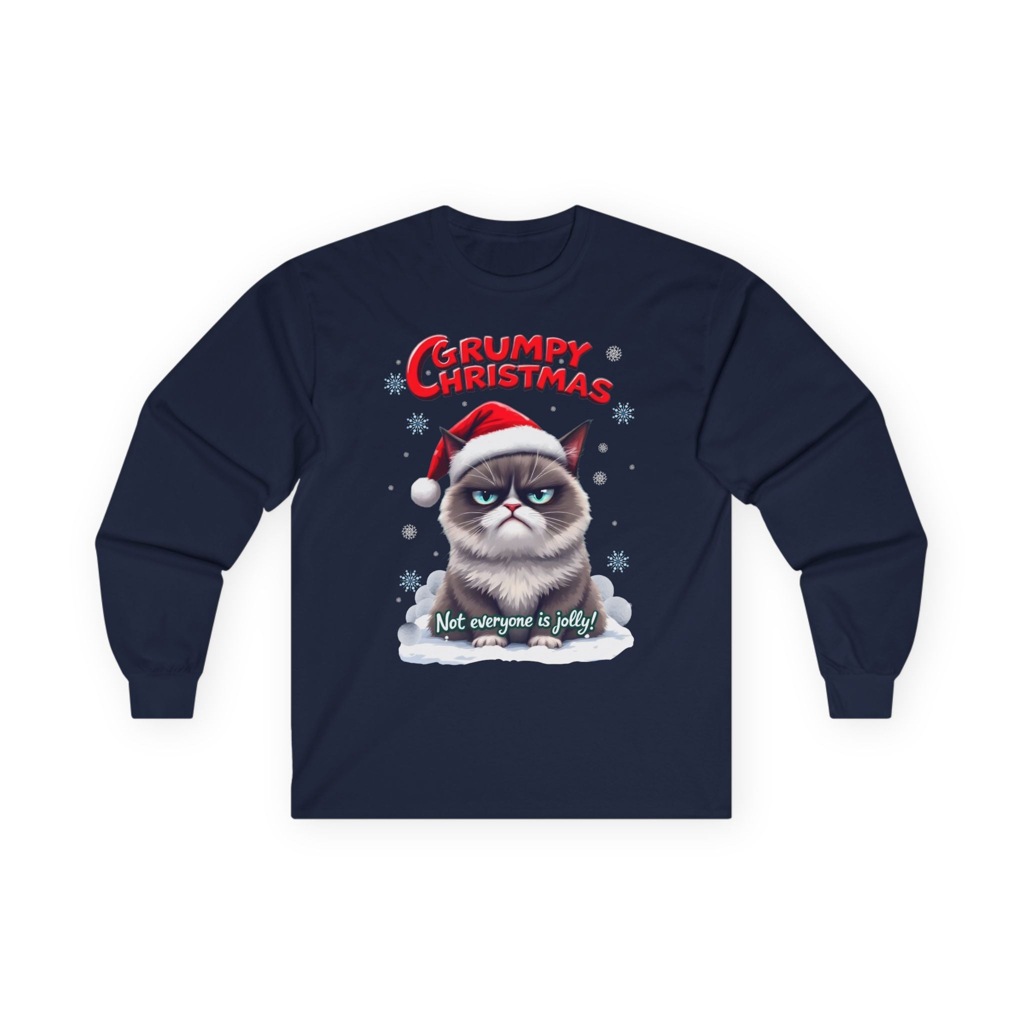 Grumpy Cat's Christmas Unisex Long Sleeve Tee.