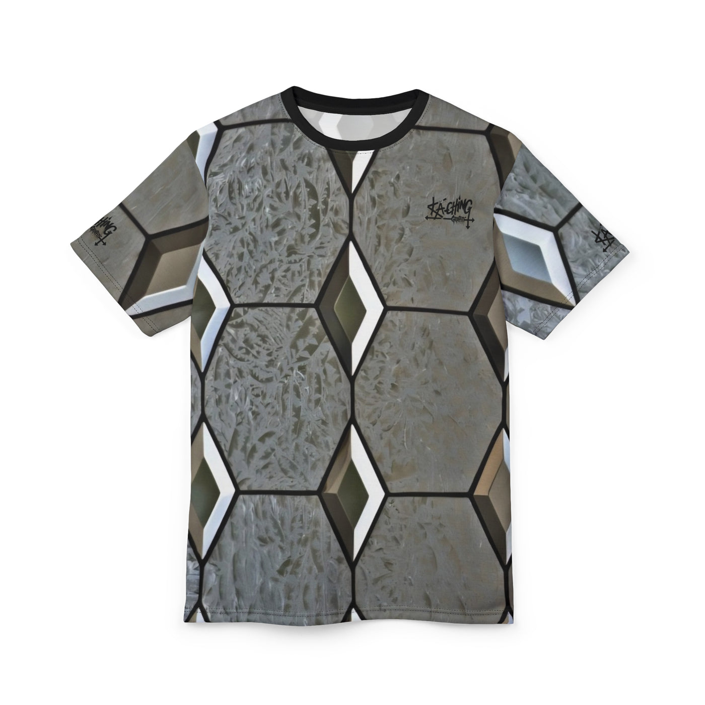 Silver Diamond Glass Brick stainglass Unisex Tee