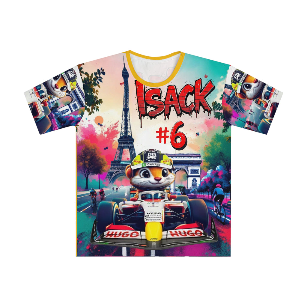 #6 Loose T-Shirt - Colorful Racing Design with Paris Backdrop - Perfect for Motorsport Fans