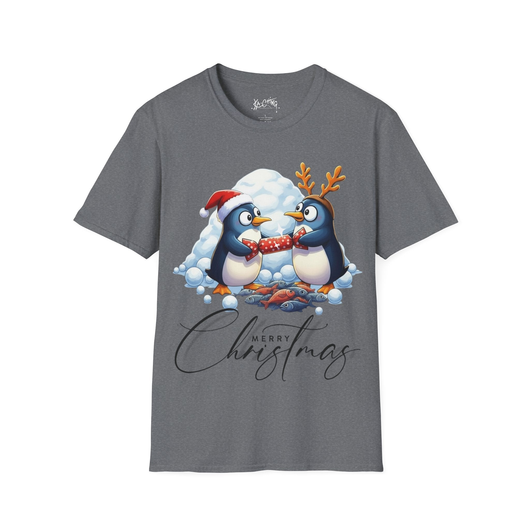 Christmas Penguins cracker Graphic Tee