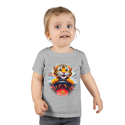 Playful Tiger Driving Toddler T-Shirt | Cute Kids Graphic Tee for Fun Adventures
