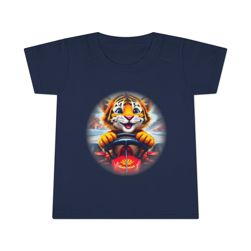 Playful Tiger Driving Toddler T-Shirt | Cute Kids Graphic Tee for Fun Adventures
