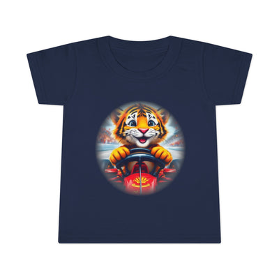 Playful Tiger Driving Toddler T-Shirt | Cute Kids Graphic Tee for Fun Adventures