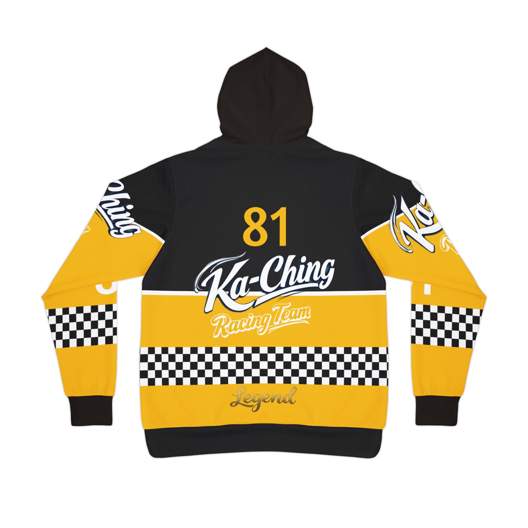 Ka-Ching Racing Hoodie unisex Motorsport Fans Yellow