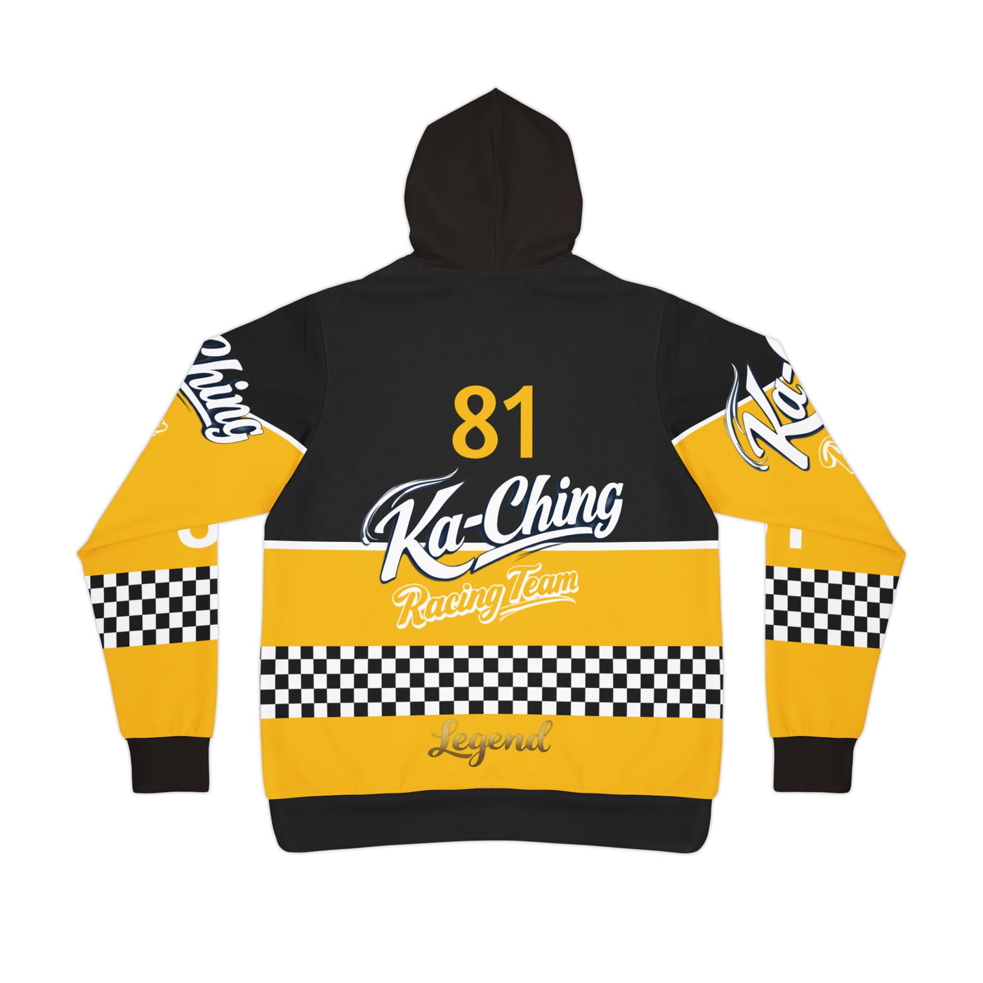Ka-Ching Racing Hoodie unisex Motorsport Fans Yellow