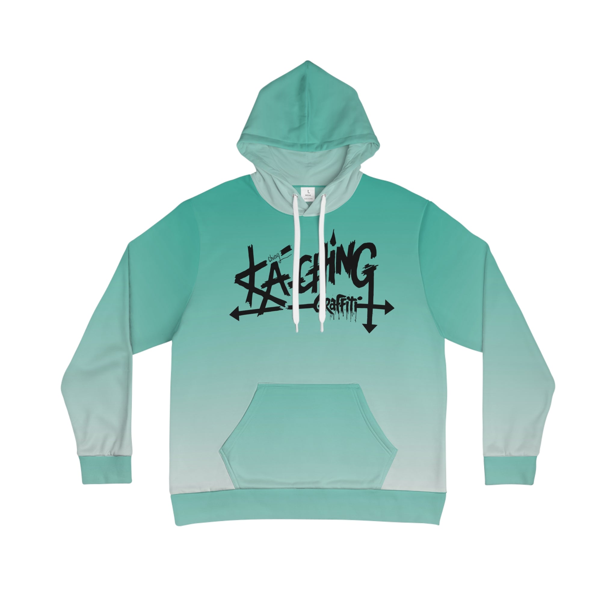 Ka-Ching Graffiti Unisex, Streetwear Sweatshirt, Gift for Artists, Casual Wear, Graphic Hoodie, Stylish White