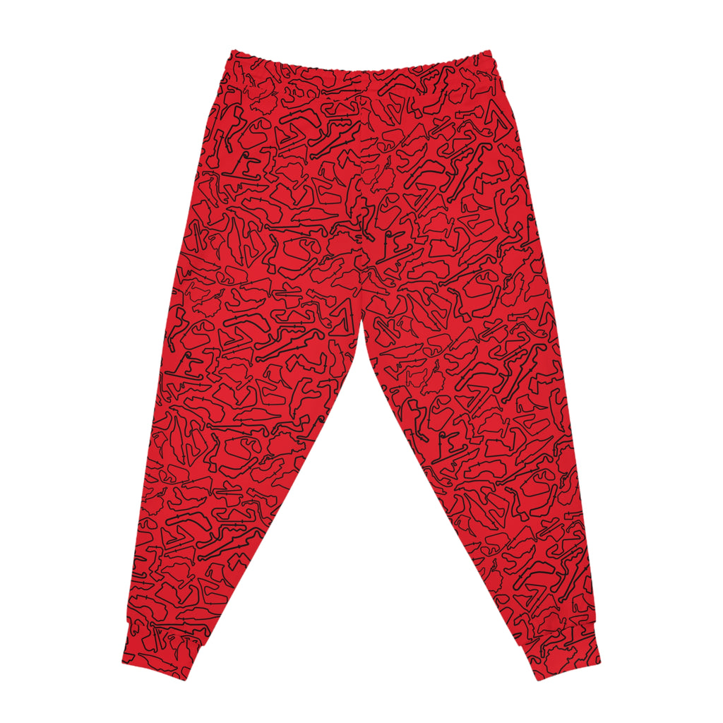 Black Red Track Camo unisex Joggers, Casual Lounge
