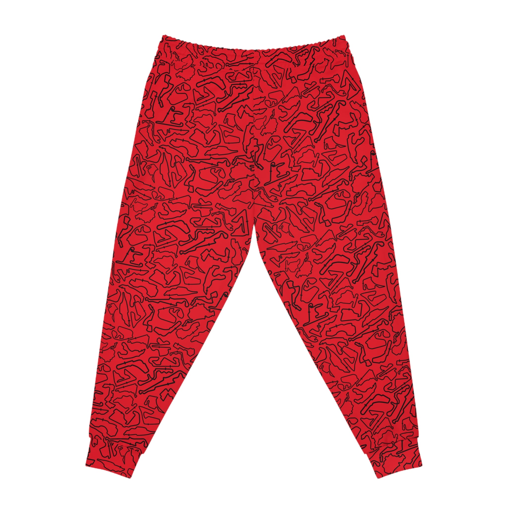 Black Red Track Camo unisex Joggers, Casual Lounge