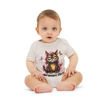 Ka-Ching Grumpy Girl Infant Onesie, Cute Baby Bodysuit.