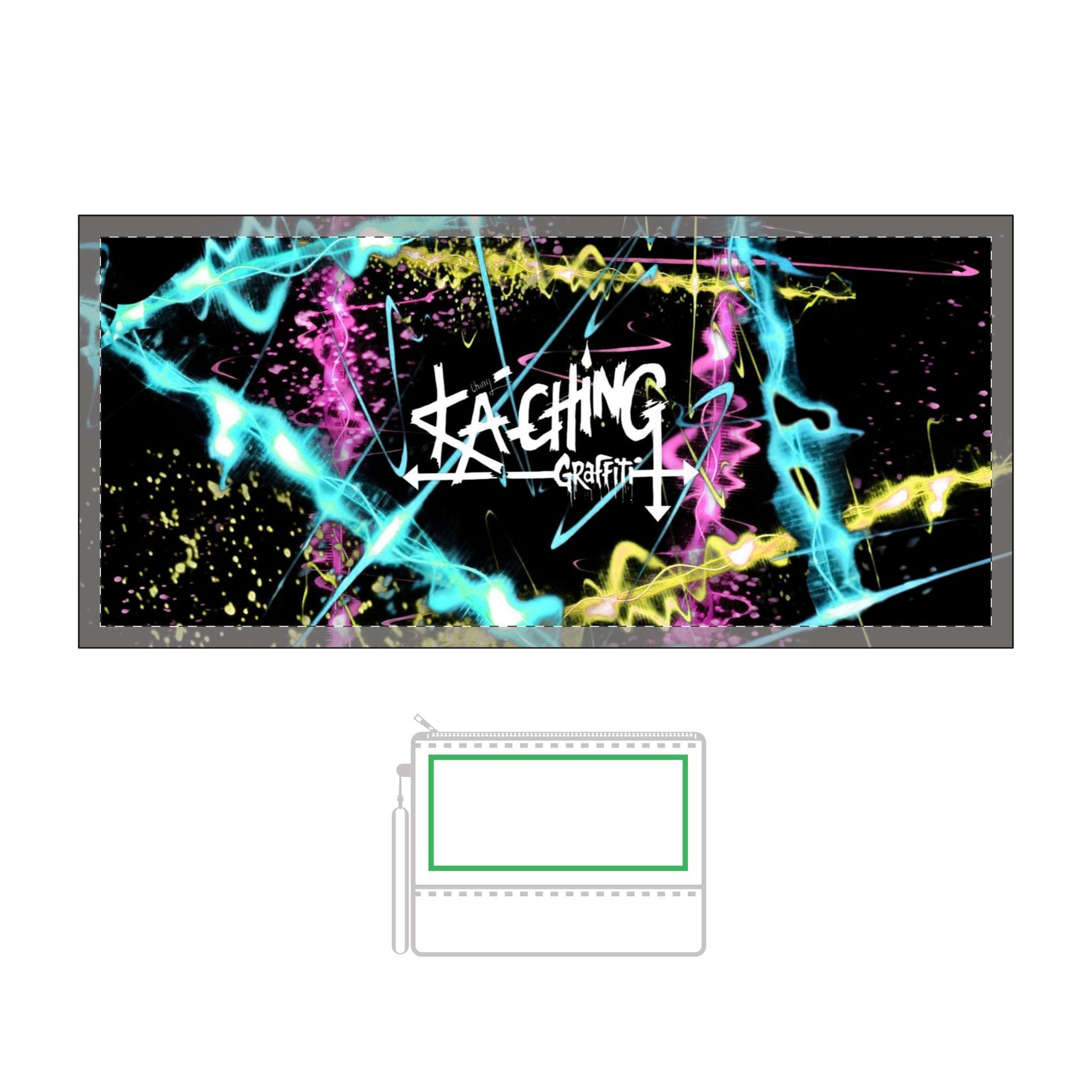 Color-Changing Ka-Ching pencil case, Neon Style  04