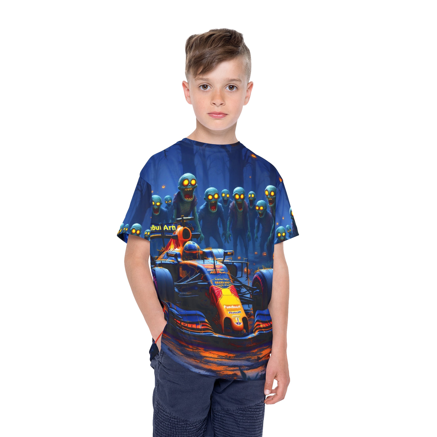Leave the zombies behind kids Unisex Tee