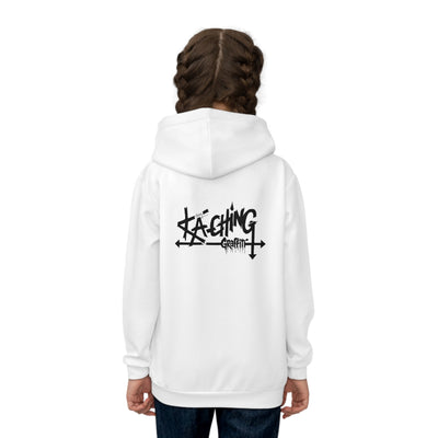 Ka-Ching Graffiti Children's Hoodie, Playful Kids Sweatshirt, Stylish Hoodie, Trendy Youth Apparel, Perfect for Gift, Streetwear Style