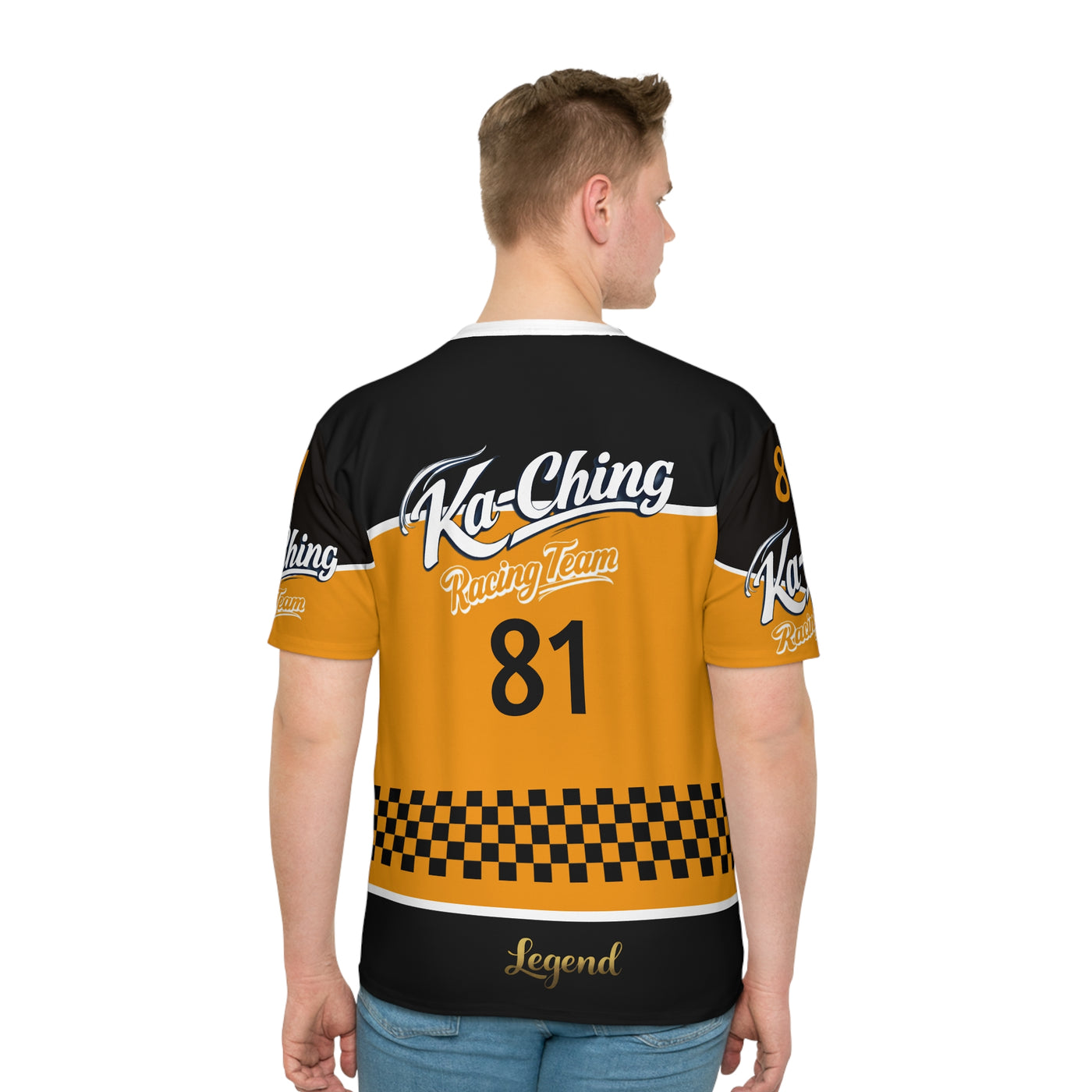 Ka-Ching Racing Team, Motorsports unisex T-Shirt Yellow