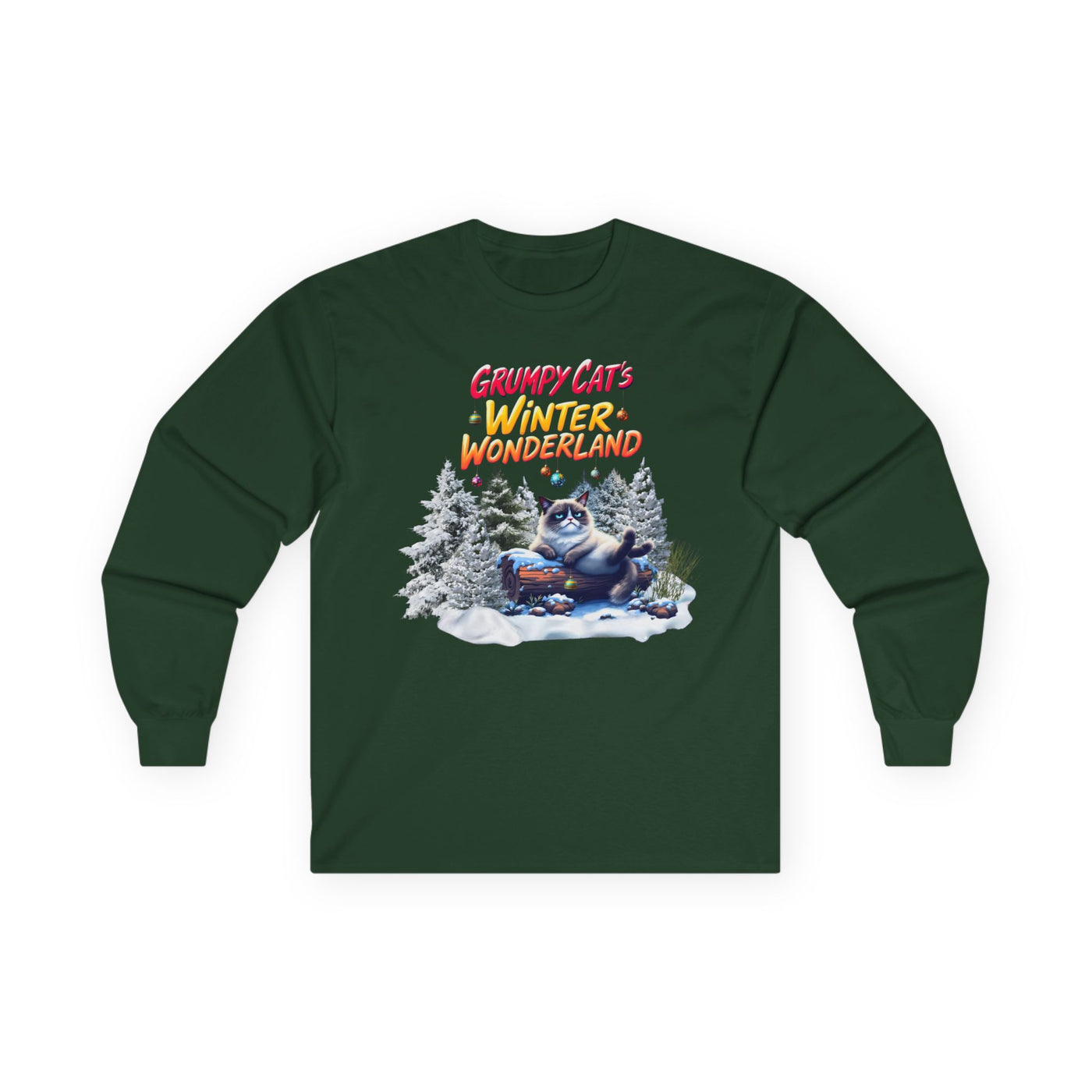 Grumpy Cat's Winter Wonderland Unisex Sleeve Tee. 1 '
