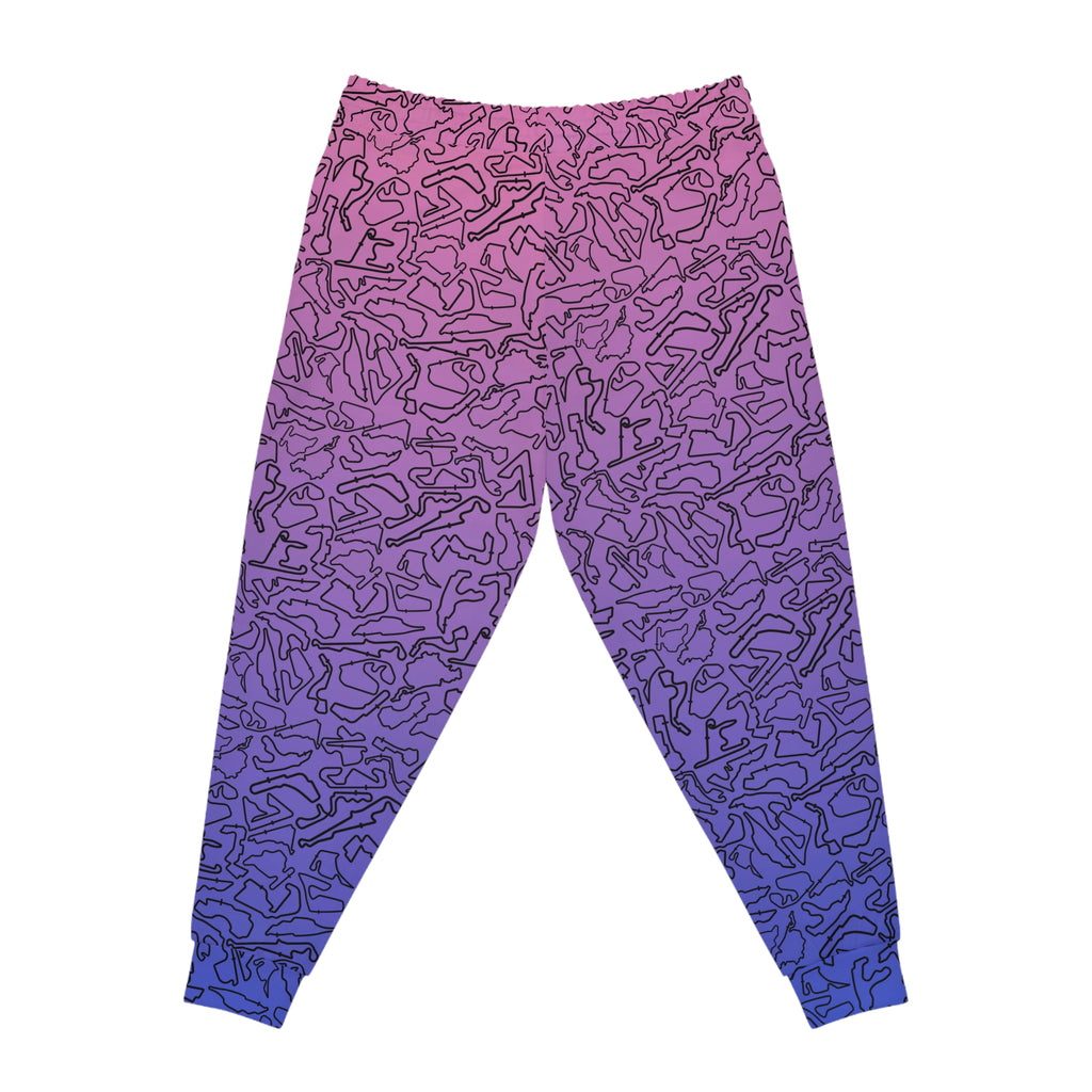Black pink/Blue Track Camo unisex Joggers, Casual Lounge