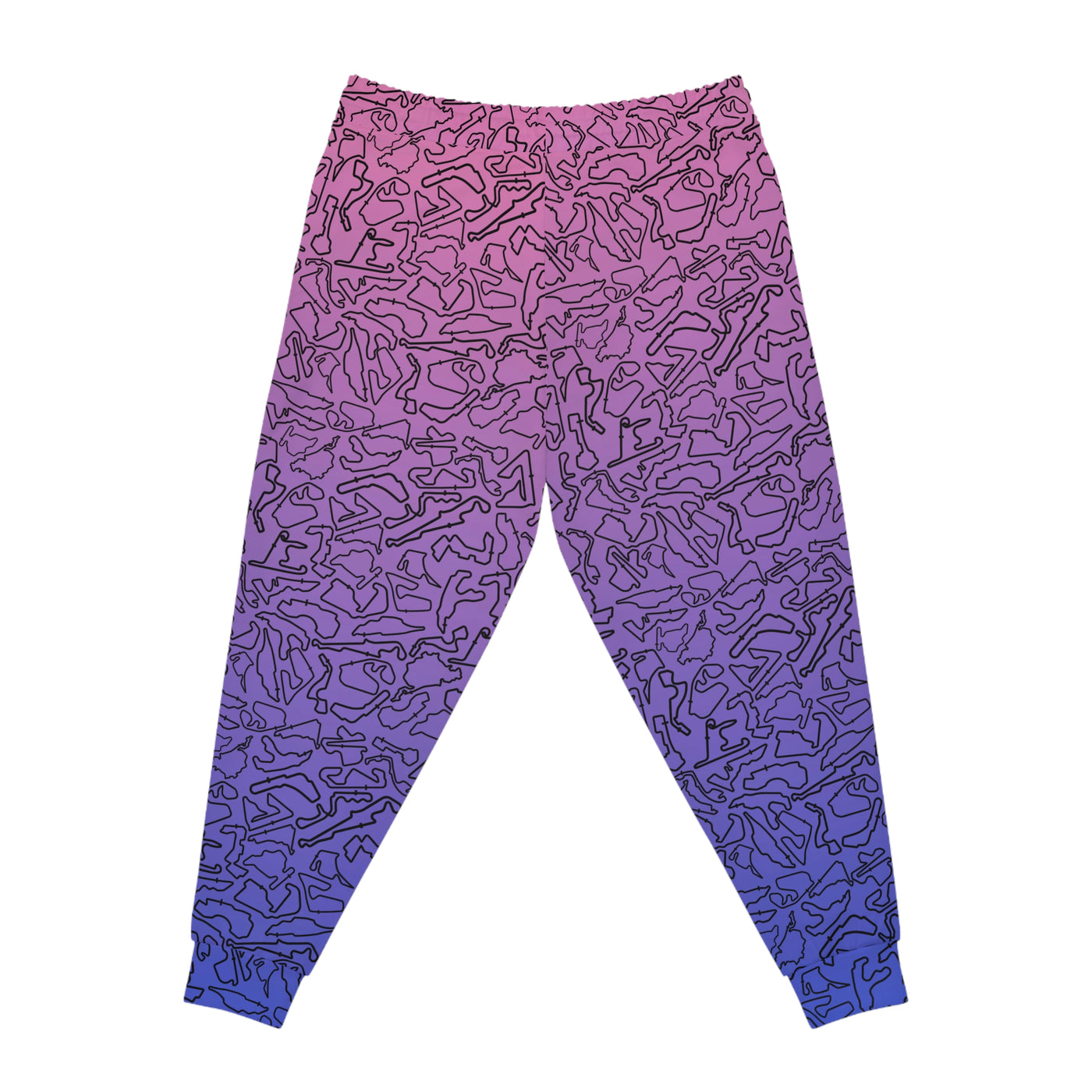 Black pink/Blue Track Camo unisex Joggers, Casual Lounge